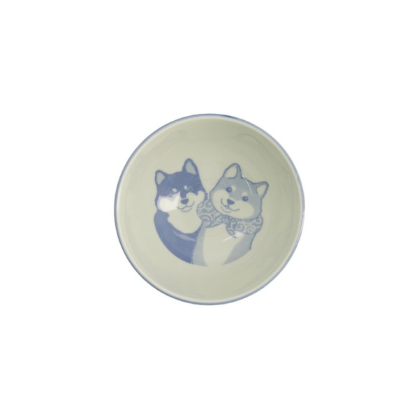 Rice Bowl Kawaii Shiba-Dog Blue, Porcelain, Ø 16 × 8 cm, 600 ml, Item No. 20993