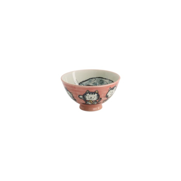 Reisschale Kawaii Cat Rosa, Porzellan, Ø 11,5 × 6 cm, 300 ml, Art.-Nr. 21023