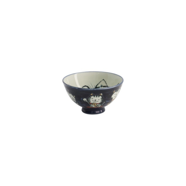 Reisschale Kawaii Cat Blau, Porzellan, Ø 11,5 × 6 cm, 300 ml, Art.-Nr. 21025