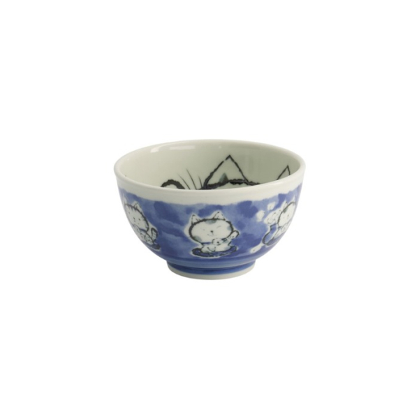 Reisschale Kawaii Cat Blau, Porzellan, Ø 16 × 8 cm, 600 ml, Art.-Nr. 21027