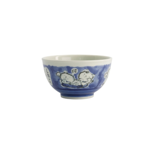 Reisschale Kawaii Cat Blau, Porzellan, Ø 16 × 8 cm, 600 ml, Art.-Nr. 21027