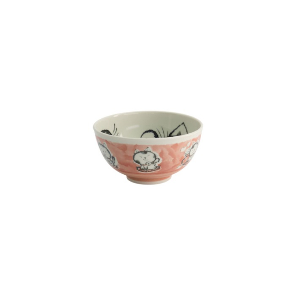 Reisschale Kawaii Cat Rosa, Porzellan, Ø 13 × 8 cm, 400 ml, Art.-Nr. 21028