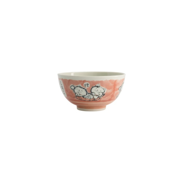 Reisschale Kawaii Cat Rosa, Porzellan, Ø 13 × 8 cm, 400 ml, Art.-Nr. 21028