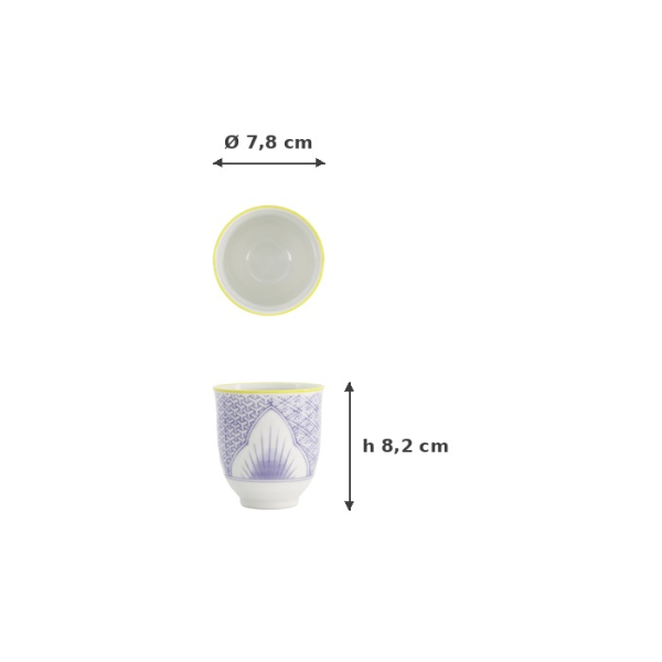 Mug Lily Flower Purple, Porcelain, Ø 7.8 × 8.2 cm, 250 ml, Item No. 21146