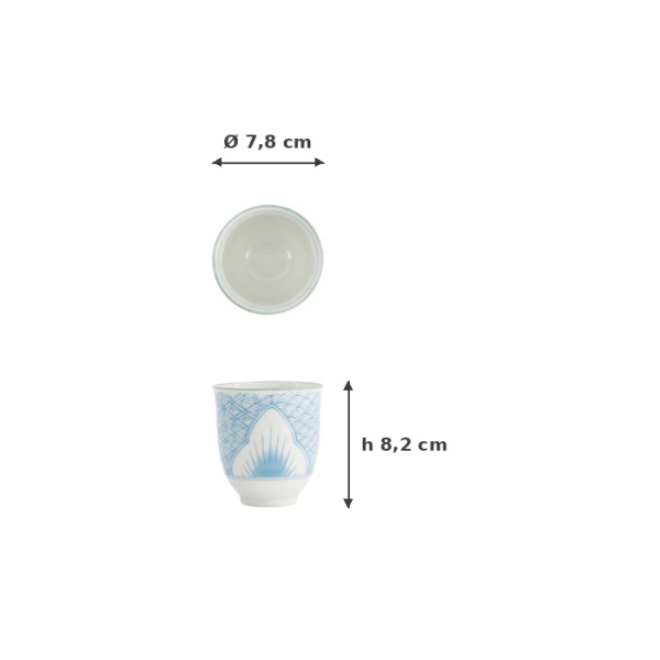 Mug Lily Flower Light Blue, Porcelain, Ø 7.8 × 8.2 cm, 250 ml, Item No. 21149
