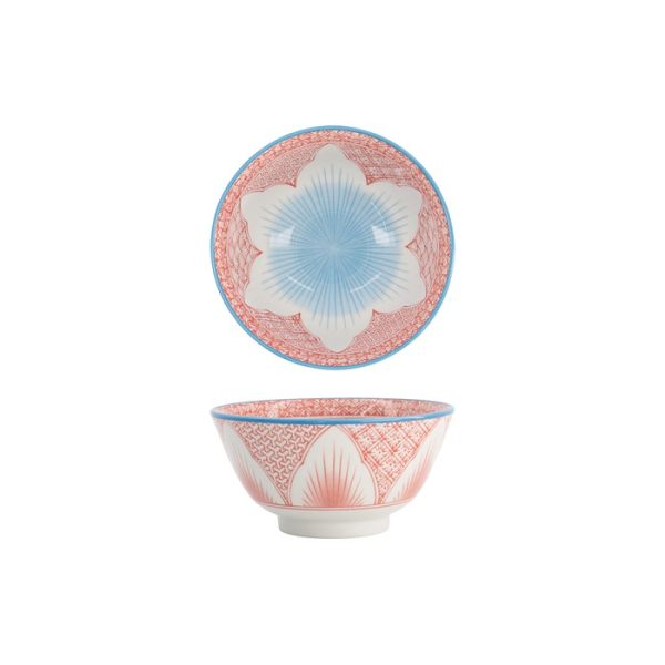 Tokyo Design Studio Tayo-Schale Lily Flower Rot, Porzellan, Ø 13,5 × 6,8 cm, 300 ml