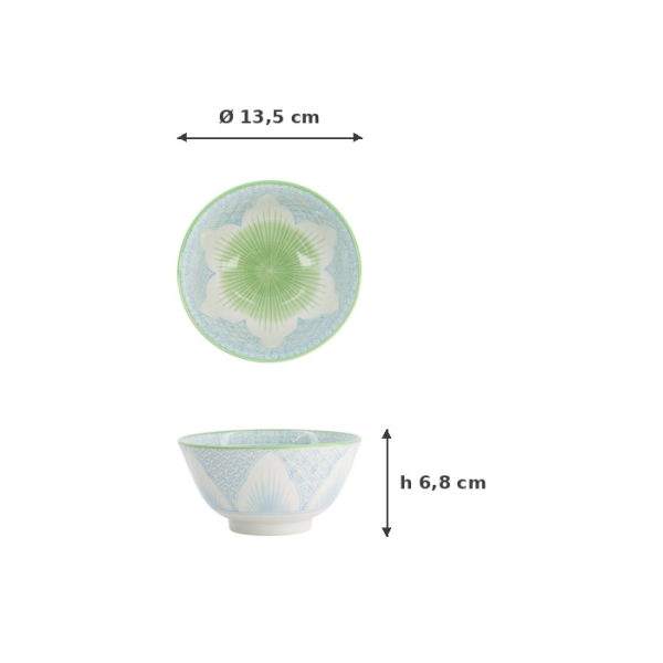Tayo-Schale Lily Flower Hellblau, Porzellan, Ø 13,5 × 6,8 cm, 300 ml, Art.-Nr. 21162