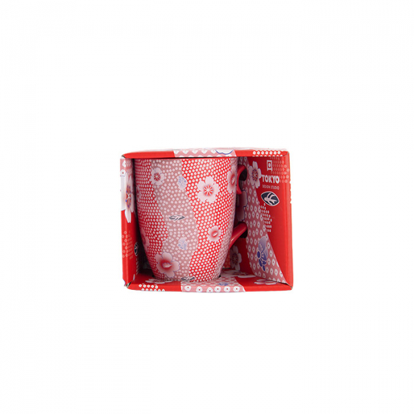 Red Kawaii Flower Mug W/Giftbox at g-HoReCa (picture 1 of 4)