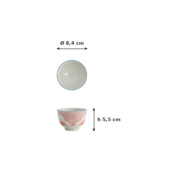 Cup Lily Flower Red, Porcelain, Ø 8.4 × 5.5 cm, 150 ml, Item No. 21195