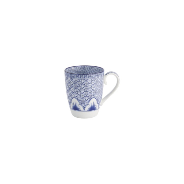 Tokyo Design Studio Mug Lily Flower Blue, Porcelain, Ø 8.8 × 10.5 cm, 350 ml