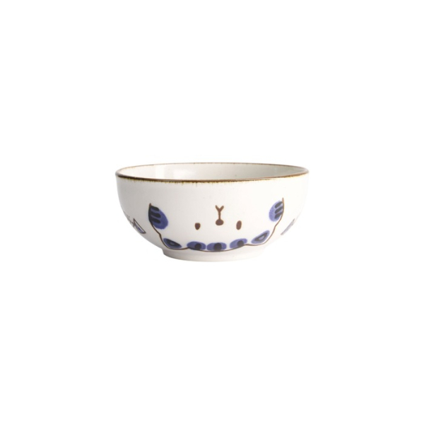 Bowl Kawaii Cat Neko Blue, Porcelain, Ø 16 × 6.3 cm, 600 ml, Item No. 21277