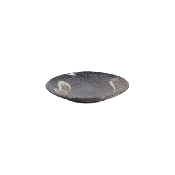 Teller Arahake Schwarz/Braun, Steinzeug, Ø 16,7 × 2,5 cm, Art.-Nr. 21424