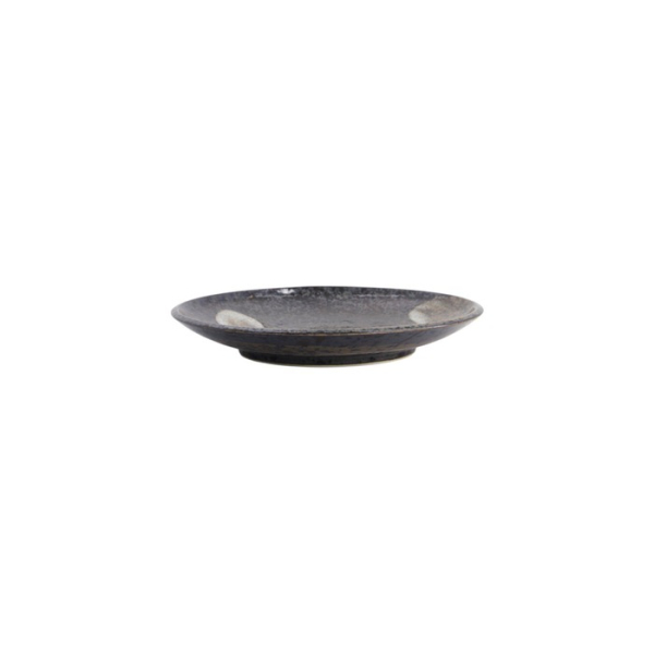 Teller Arahake Schwarz/Braun, Steinzeug, Ø 16,7 × 2,5 cm, Art.-Nr. 21424
