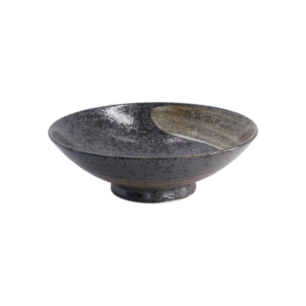 Bowl Arahake Black/Brown, Stoneware, Ø 24 × 7.5 cm, 1.4 l, Item No. 21435