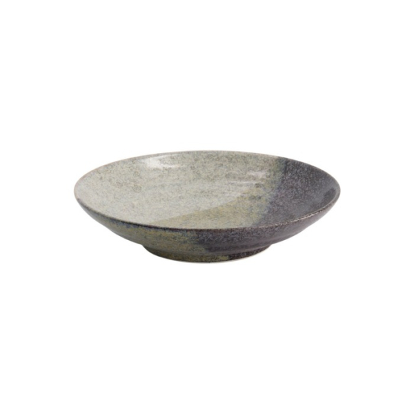Bowl Oboro Yamakage Black/Brown/White, Ceramic, Ø 22.5 × 5 cm, Item No. 21442
