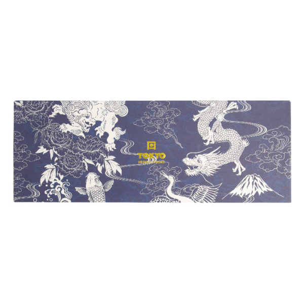 TDS, Sushi Geshenk-Set mit Essstäbchen, Japonism Carp, Blau, 3tlg, 28,5x14cm + 9x3cm, Art.-Nr. 21519