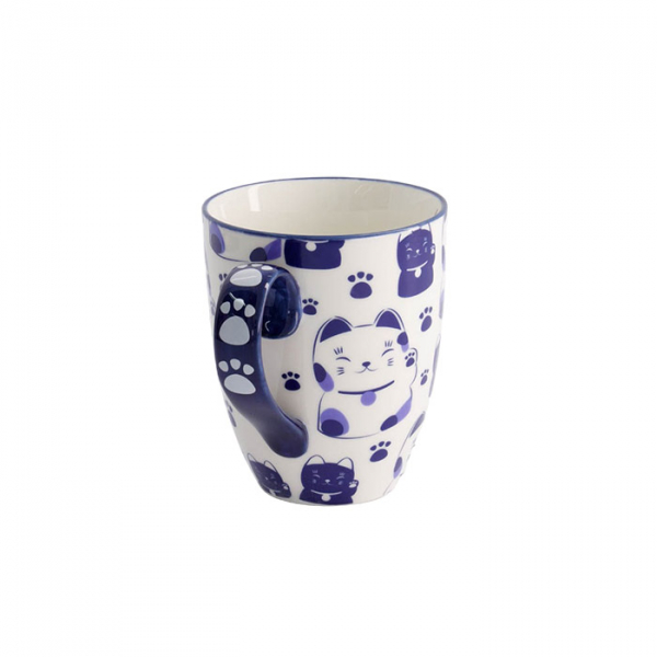 8.5x10.2cm Kawaii Lucky Cat Mug W/Giftbox Blue Cat at g-HoReCa (picture 4 of 5)