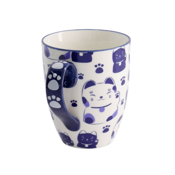 8.5x10.2cm Kawaii Lucky Cat Mug W/Giftbox Blue Cat at g-HoReCa (picture 5 of 5)