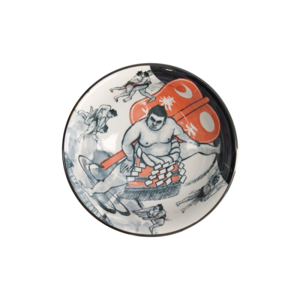 Noodle Bowl Asakusa Sumo White/Black, Porcelain, Ø 20.5 × 8 cm, 1.25 l, Item No. 21558