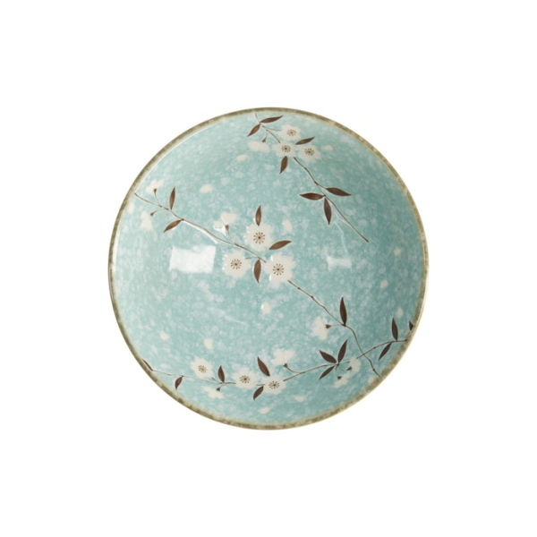 Ramen Bowl Light Blue Sakura, Porcelain, Ø 21 × 9 cm, 1.3 l, Item No. 21588