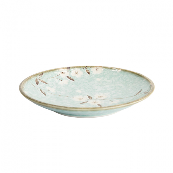 TDS, Plate, Lily Blue Sakura, Light Blue, Ø 19.5x3 cm -Item No: 21592