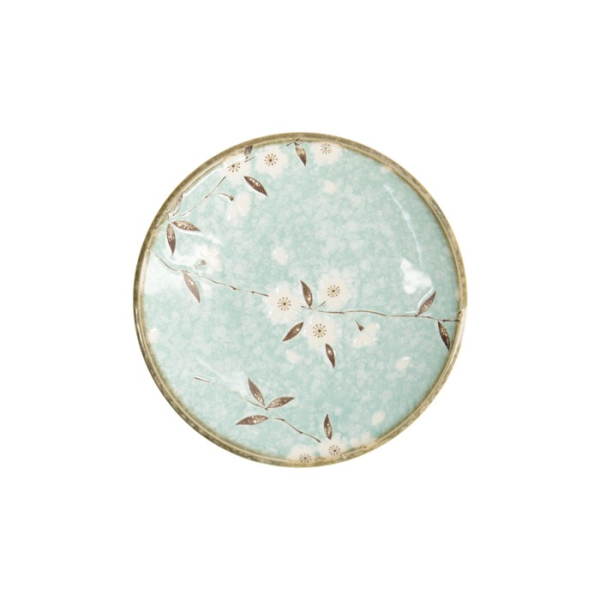 Plate Light Blue Sakura, Porcelain, Ø 19.5 × 3 cm, Item No. 21592