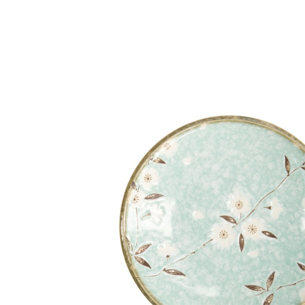 Plate Light Blue Sakura, Porcelain, Ø 19.5 × 3 cm, Item No. 21592