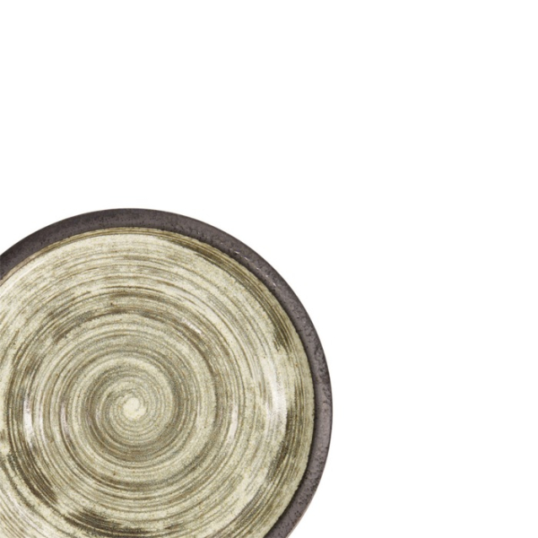 Plate Asashio Black/White, Stoneware, Ø 24.8 × 3.5 cm, Item No. 21639
