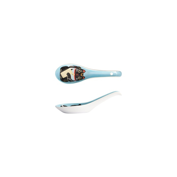 Tokyo Design Studio Soup Spoon Kawaii Japan Blue, Porcelain, 13.8 cm