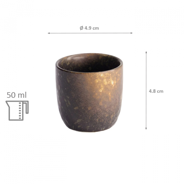 Edo Brown  4,9x4,8cm 50ml Sake Becher bei g-HoReCa (Bild 4 von 4)