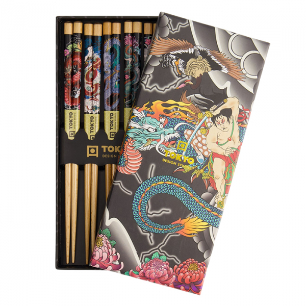 Bamboo White Chopstick Set at g-HoReCa