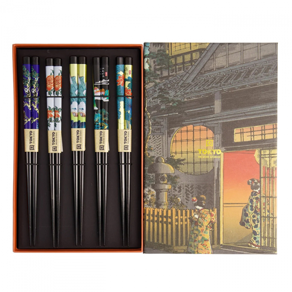 TDS, Chopstick Set, 5 pair, Giftset, Maiko, Item No. 21880