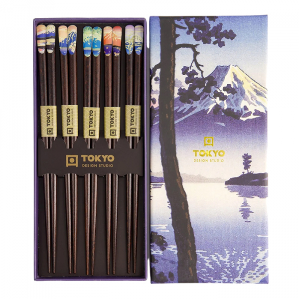 TDS, Chopstick Set, 5 pair, Giftset, Fuji, Item No. 21881