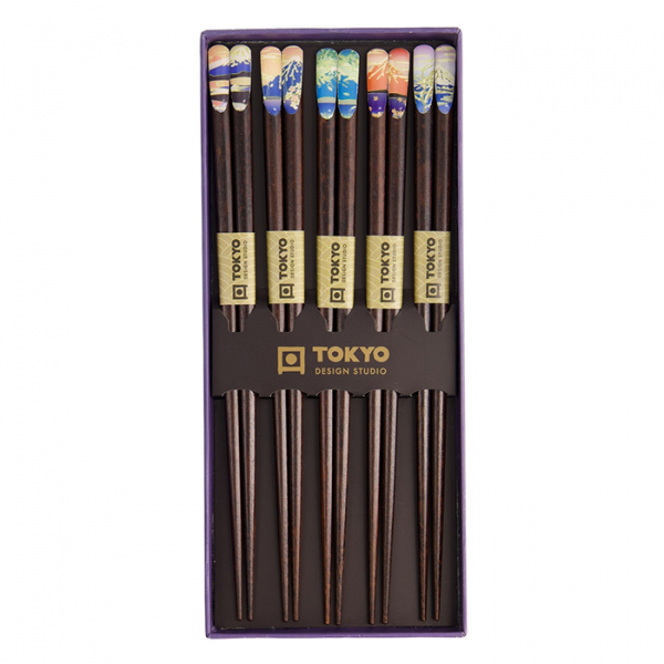 TDS, Chopstick Set, 5 pair, Giftset, Fuji, Item No. 21881