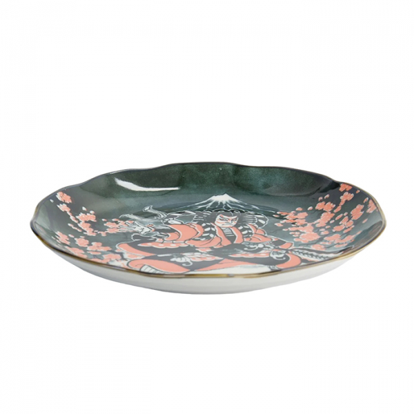 Black/White Asashio Large Round Plate at g-HoReCa (picture 5 of 6)