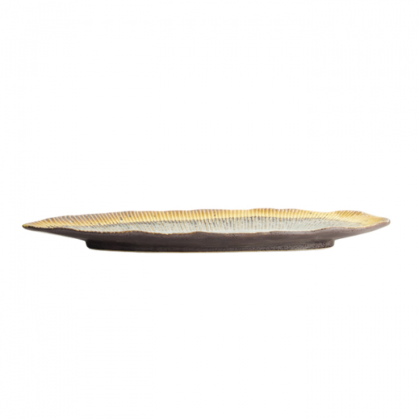 TDS, Rectangular Plate, Akane Leaf Shape, 33 x 13.5 x 2.5 cm, Item No. 21902