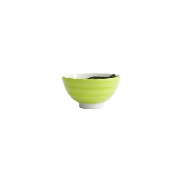 Rice Bowl Seafood Snapper Green, Porcelain, Ø 11.2 × 6.2 cm, 300 ml, Item No. 21966