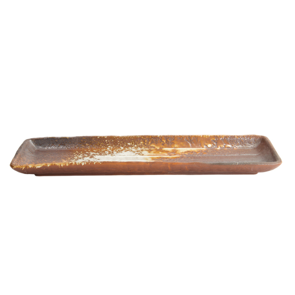 TDS, Large Plate, Brown/White, 33x10x2.5cm, Item No. 21990