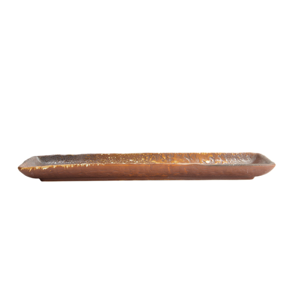 TDS, Large Plate, Brown/White, 33x10x2.5cm, Item No. 21990