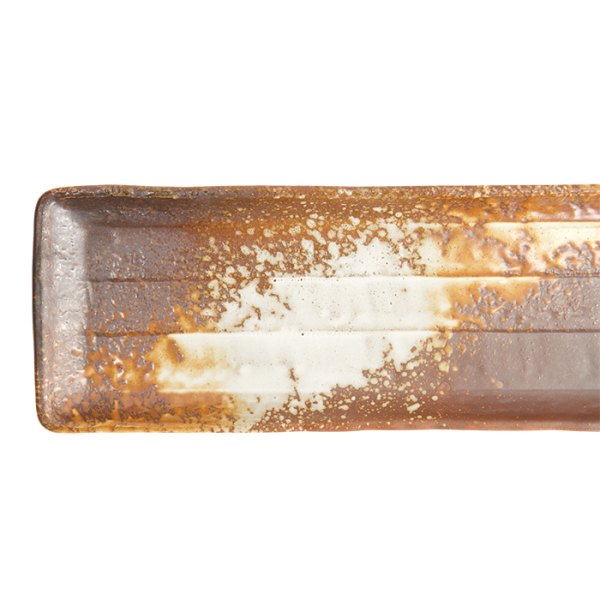 TDS, Large Plate, Brown/White, 33x10x2.5cm, Item No. 21990