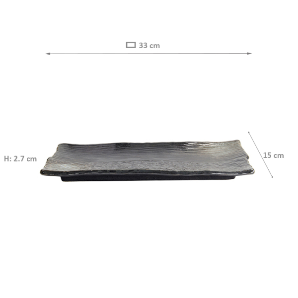 TDS, Groß Platte, Schwarz, 33x15x2.7cm, Art.-Nr. 21996