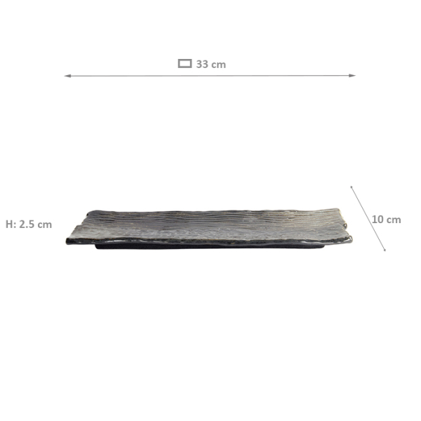 TDS, Großer Teller, Schwarz, 33x10x2,5cm, Art.-Nr. 21997