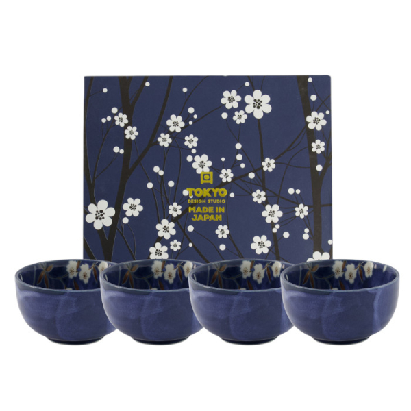 Blue Sakura 4 Bowls Set at g-HoReCa (picture 1 of 6)