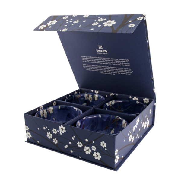 Blue Sakura 4 Bowls Set at g-HoReCa (picture 2 of 6)
