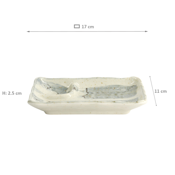 TDS, Divided Plate, Hellblau/Weiß, 17x11x2,5cm, Art.-Nr. 22065