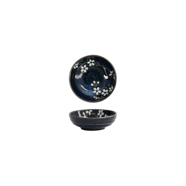 Tokyo Design Studio Sauce Bowl Cobalt Blue Sakura, Porcelain, Ø 9.5 × 3 cm