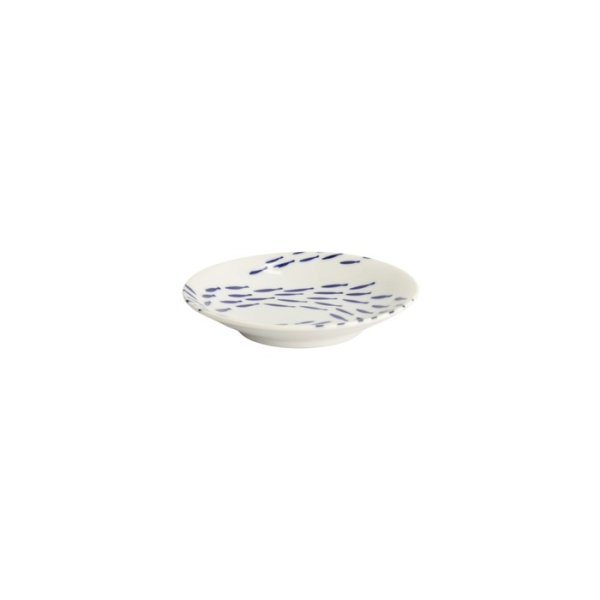 Teller Kawaii Fisch Blau/Weiß, Porzellan, Ø 13,7 × 2,4 cm, Art.-Nr. 22124