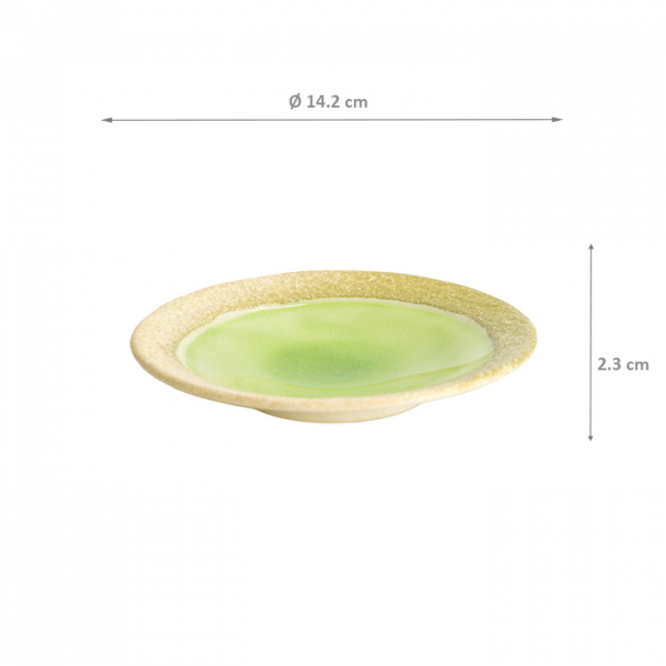 TDS, Round Plate, Green, Ø 14.2x2.3cm, Item No. 22161