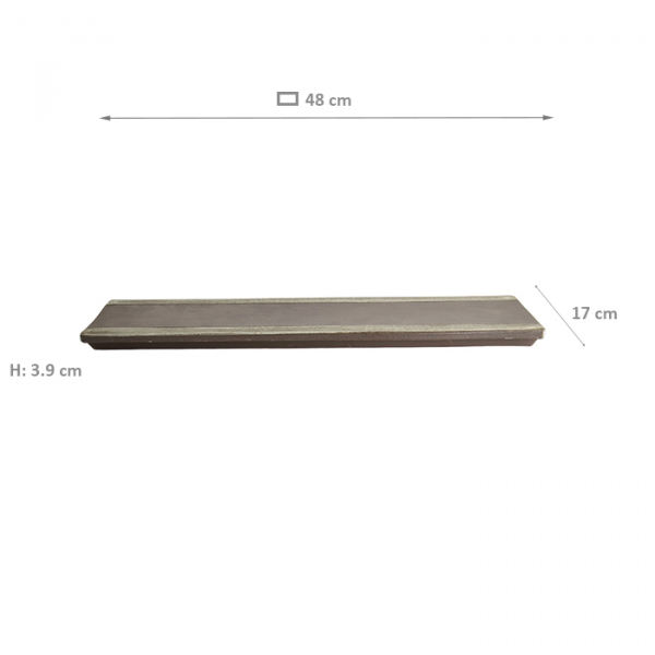 TDS, Large Plate, Ob Grey, 48 x 17 x 3.9 cm, Item No. 22187