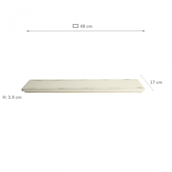 TDS, Large Plate, Ob White, 48 x 17 x 3.9 cm, Item No. 22188